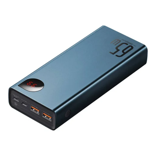 Powerbank Baseus Adaman Metal 20000mAh, PD, QC 3.0, 65W, 2xUSB + USB-C + mikro USB, (kék) - 5