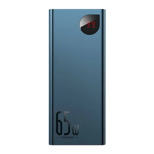 Powerbank Baseus Adaman Metal 20000mAh, PD, QC 3.0, 65W, 2xUSB + USB-C + mikro USB, (kék) - 1