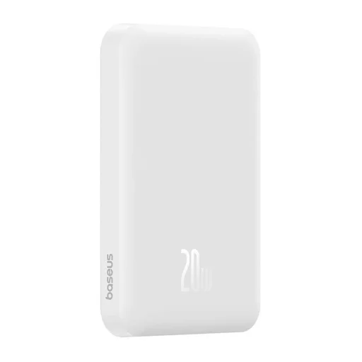 Baseus Mágneses Mini Powerbank, 5000mAh, USB-C, 20W (fehér) - 3