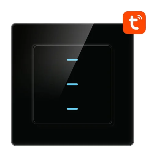 Okos fénykapcsoló WiFi Avatto N-TS10-B3 3 irányú TUYA (fekete) - 1