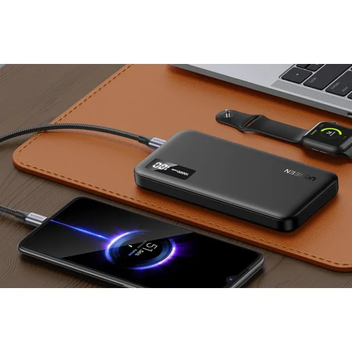 Powerbank 10000mAh Ugreen PB311, USB + USB-C, 20W PD (fekete) - 5