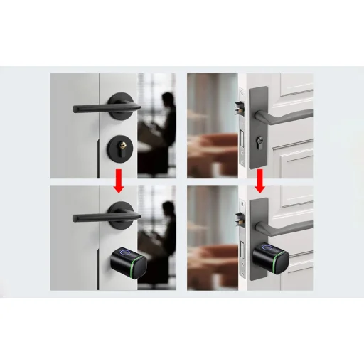 Avatto SDL-S1-B80 80 mm digitális zárbetét Fekete - 5