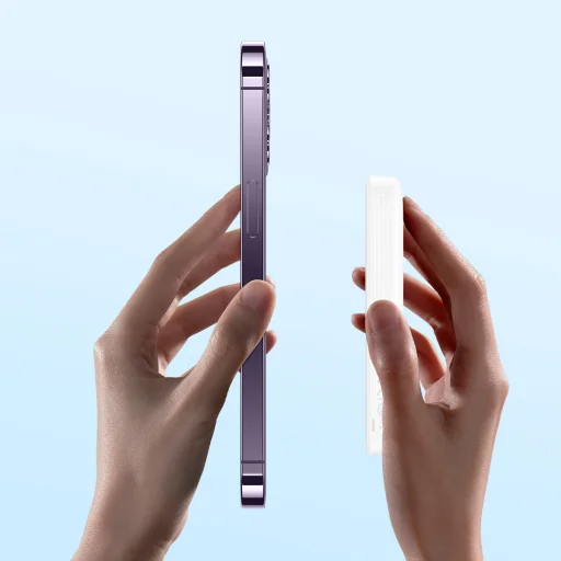 Baseus Magnetic Mini Powerbank, USB-C, 10000mAh, 20W, MagSafe (fehér) - 9