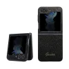 Guess PC/TPU Glitter Flakes Metal Logo tok Samsung Galaxy Z Flip 5 Fekete thumbnail