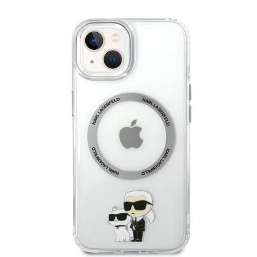 Karl Lagerfeld IML Karl és Choupette MagSafe tok iPhone 14 Plushoz Átlátszó - 2