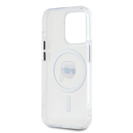  iPhone 15 Pro Max átlátszó Karl Lagerfeld IML Karl Head Metal Frame MagSafe tok - 5