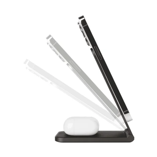 Karl Lagerfeld Alumínium Asztali Vezeték Nélküli Mágneses Töltő 2 az 1-ben Ikonic NFT Fekete - 4