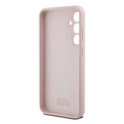 Karl Lagerfeld Liquid Silicone Metal Choupette tok Samsung Galaxy S23 FE rózsaszín - 6