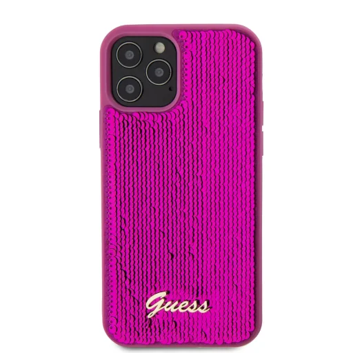 Guess Sequin Script Logo tok iPhone 12/12 Pro Magenta - 3