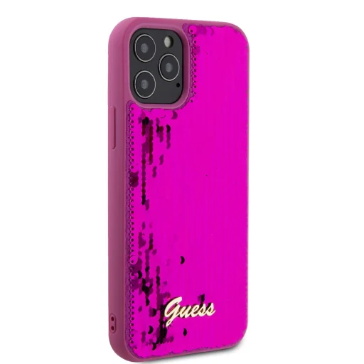 Guess Sequin Script Logo tok iPhone 12/12 Pro Magenta - 4
