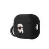 Karl Lagerfeld 3D Logo NFT Karl Head Szilikon Tok Apple AirPods Pro 2-höz Fekete thumbnail