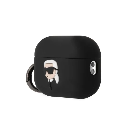 Karl Lagerfeld 3D Logo NFT Karl Head Szilikon Tok Apple AirPods Pro 2-höz Fekete - 4
