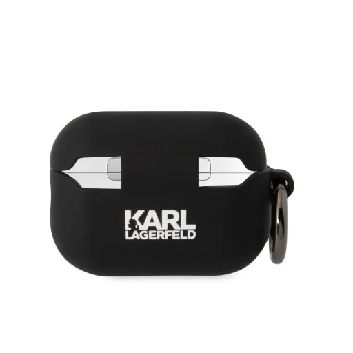 Karl Lagerfeld 3D Logo NFT Karl Head Szilikon Tok Apple AirPods Pro 2-höz Fekete - 2
