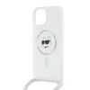  iPhone 15 Átlátszó Karl Lagerfeld IML Crossbody Choupette Head MagSafe tok thumbnail