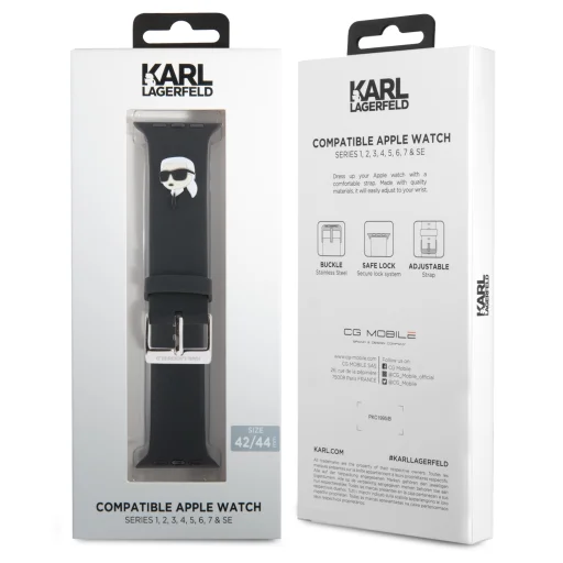 Karl Lagerfeld Karl Head NFT Watch Strap Apple Watch 42/44/45/49 Fekete - 4