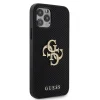Guess PU Perforated 4G Glitter Metal Logo tok iPhone 12/12 Pro fekete thumbnail