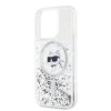  iPhone 15 Pro Max Átlátszó Karl Lagerfeld Liquid Glitter Choupette Head MagSafe tok thumbnail