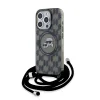  iPhone 15 Pro Max Karl Lagerfeld IML Monogram Crossbody K&CH Heads MagSafe tok, Fekete thumbnail