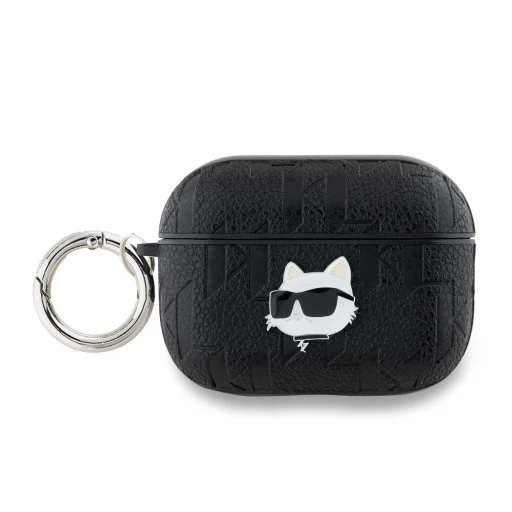 Karl Lagerfeld PU Embossed Choupette Head tok AirPods Pro 2-höz, fekete - 1