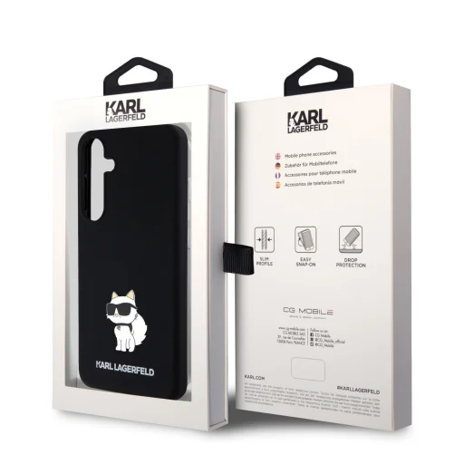 Karl Lagerfeld Liquid Silicone Choupette NFT tok Samsung Galaxy S24+ Fekete - 7