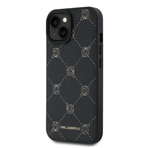  iPhone 15 Karl Lagerfeld PU Karl Heads Pattern MagSafe tok - 3
