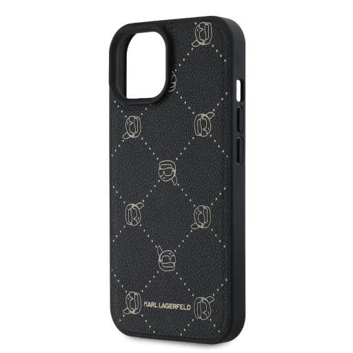  iPhone 15 Karl Lagerfeld PU Karl Heads Pattern MagSafe tok - 4