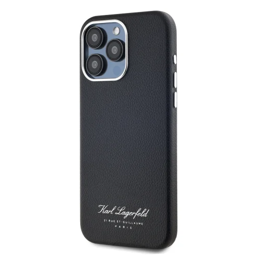  iPhone 15 Pro fekete Karl Lagerfeld Grained PU Hotel RSG tok - 3