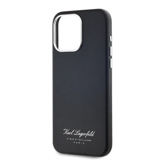  iPhone 15 Pro fekete Karl Lagerfeld Grained PU Hotel RSG tok - 4
