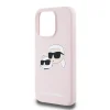  iPhone 15 Pro Pink Karl Lagerfeld Liquid Silicone Double Heads MagSafe tok - 4