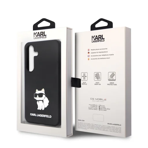 Karl Lagerfeld Liquid Silicone Choupette NFT tok Samsung Galaxy S24 fekete - 7
