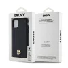 DKNY PU Bőr Ismétlődő Minta Logó Stacked MagSafe iPhone 11 tok fekete thumbnail