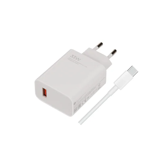 Xiaomi MDY-11-EZ USB-A 33W Töltő + Kábel USB-C Fehér (Bulk) - 1