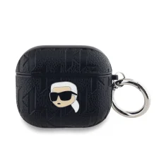 Karl Lagerfeld PU Embossed Karl Head AirPods 3 tok fekete