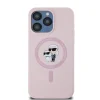 Karl Lagerfeld Liquid Silicone Karl and Choupette MagSafe tok iPhone 14 Pro Pink - 2