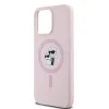 Karl Lagerfeld Liquid Silicone Karl and Choupette MagSafe tok iPhone 14 Pro Pink - 4