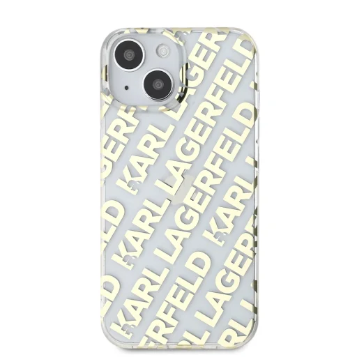  iPhone 15 Arany Karl Lagerfeld IML Electroplated Repeated Logo tok - 2