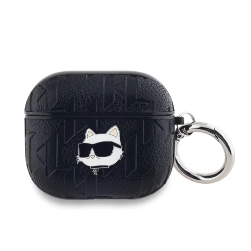 Karl Lagerfeld PU Dombornyomott Choupette Fej tok AirPods 3 Fekete - 1