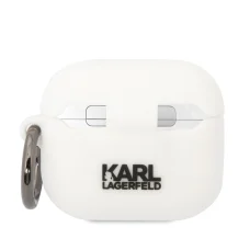 Airpods 3 Karl Lagerfeld Karl és Choupette szilikon tok fehér (KLACA3SILKCW)