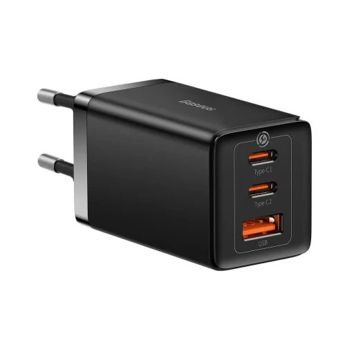 Baseus CCGP120201 GaN5 Pro Gyors Töltő USB-A + 2x USB-C 65W Fekete - 1