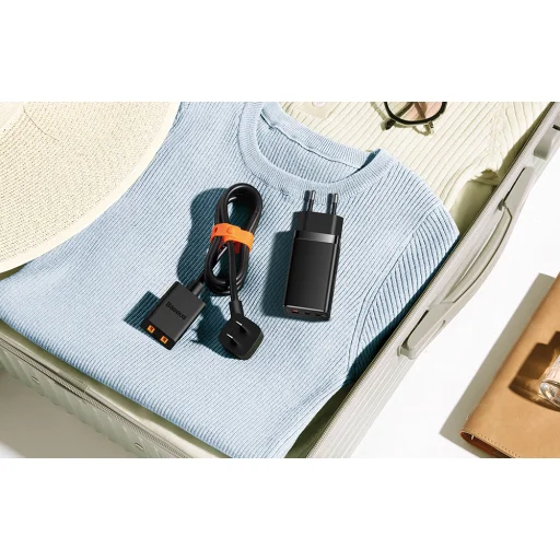 Baseus CCGP120201 GaN5 Pro Gyors Töltő USB-A + 2x USB-C 65W Fekete - 10