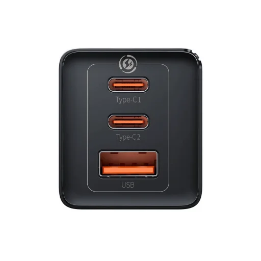 Baseus CCGP120201 GaN5 Pro Gyors Töltő USB-A + 2x USB-C 65W Fekete - 2