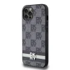 DKNY PU bőrből készült sakktábla mintás és csíkozott tok iPhone 12/12 Pro fekete thumbnail