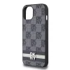 DKNY PU bőrből készült sakktábla mintás és csíkozott tok iPhone 12/12 Pro fekete thumbnail