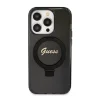 Guess IML Ring Stand Glitter MagSafe tok iPhone 15 Pro Fekete thumbnail