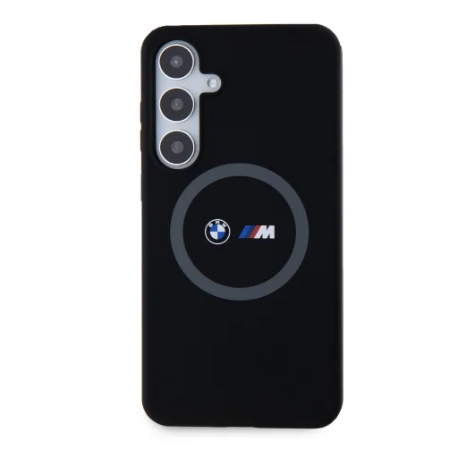 BMW M Printed Round and Logo Magsafe Szilikon Tok Samsung Galaxy S24+ Fekete - 3