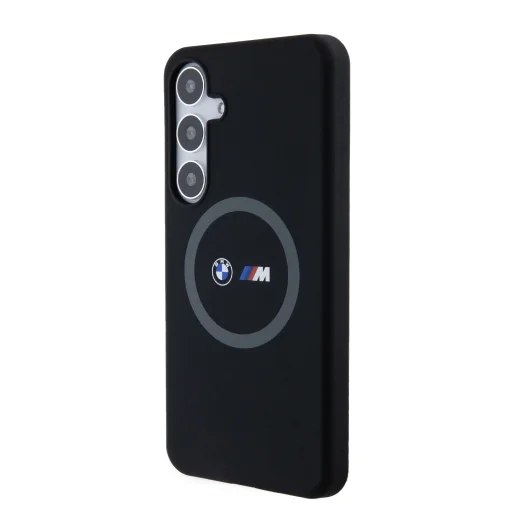 BMW M Printed Round and Logo Magsafe Szilikon Tok Samsung Galaxy S24+ Fekete - 2