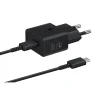 EP-T2510EBE + EP-DN980BBE Samsung USB-C 25W Hálózati Töltő + USB-C Adatkábel Fekete (OOB Bulk)