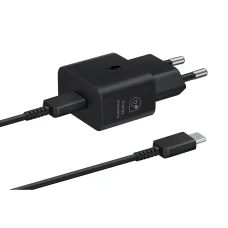 EP-T2510EBE + EP-DN980BBE Samsung USB-C 25W Hálózati Töltő + USB-C Adatkábel Fekete (OOB Bulk)