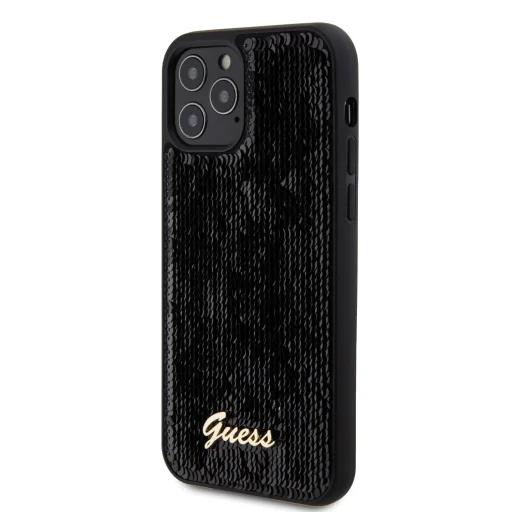 Guess Sequin Script Logo tok iPhone 12/12 Pro fekete - 2
