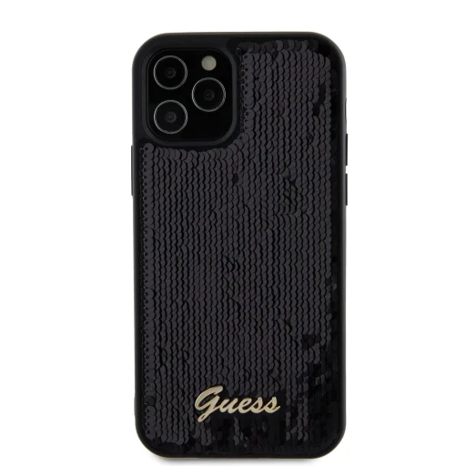Guess Sequin Script Logo tok iPhone 12/12 Pro fekete - 3